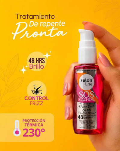 Aceite Reparador S.O.S cachos Cabello Rizado y Encrespado 42ml de Line