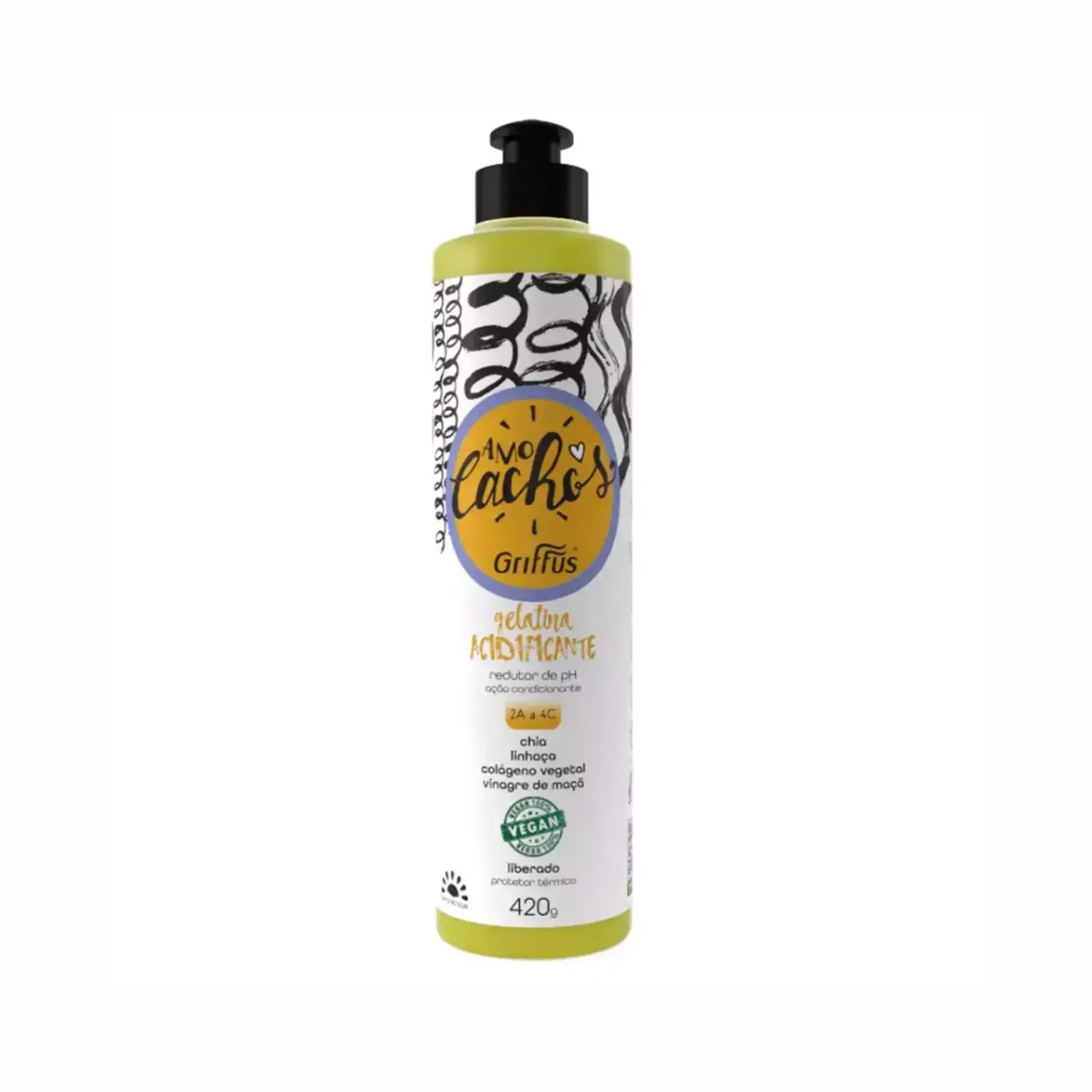 Gelatina Para Rizos Acidificante Amo Cachos 420ml de Griffus