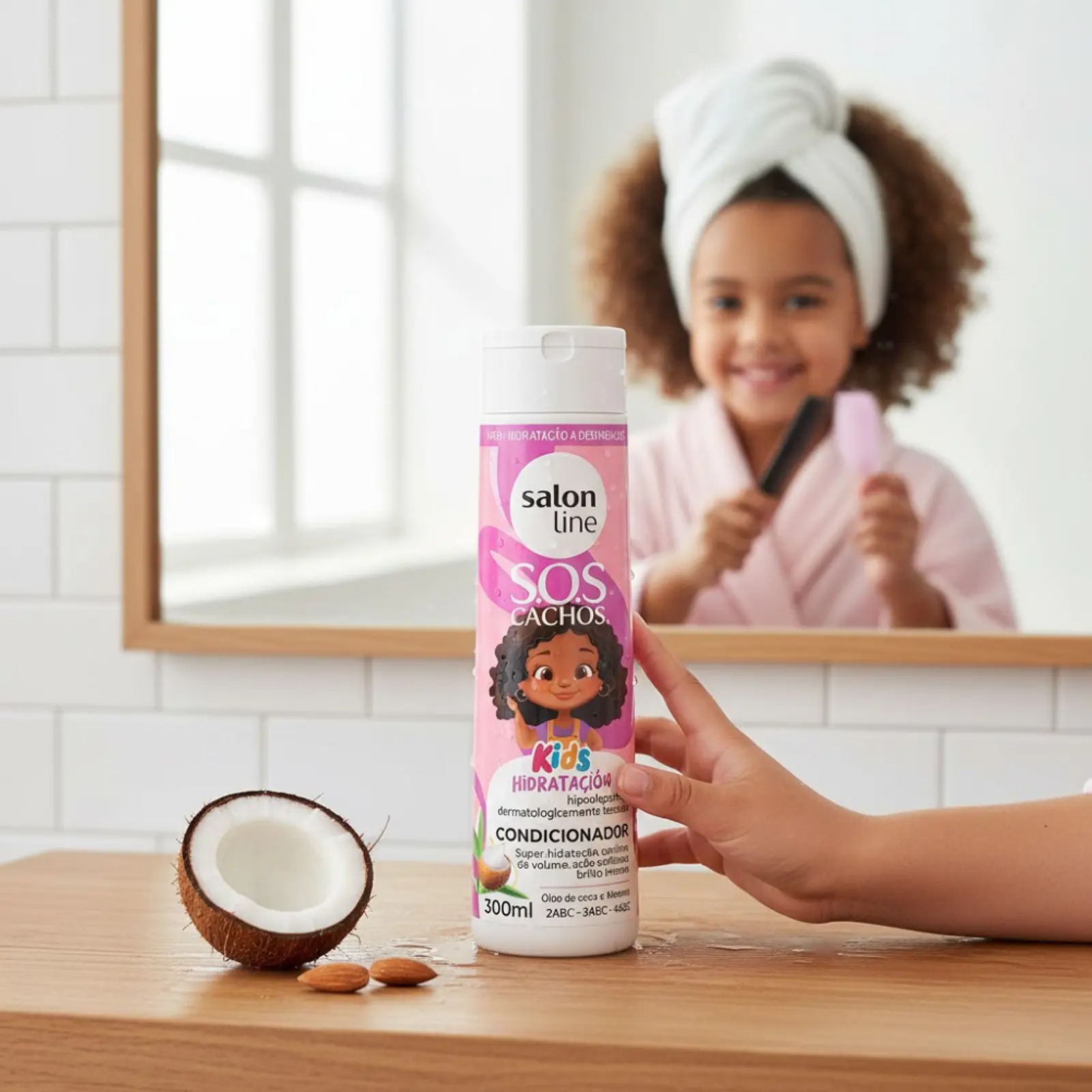 Shampoo sos cachos kids hidratación profunda 300ml de Line – vista 3