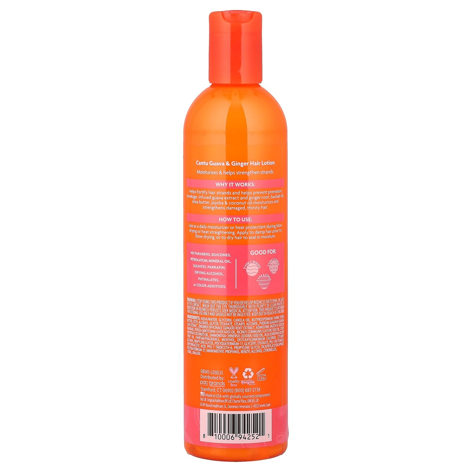 CANTU GUAVA & GINGER BAOBAB MOISTURIZING HAIR LOTION 354ML – vista 2