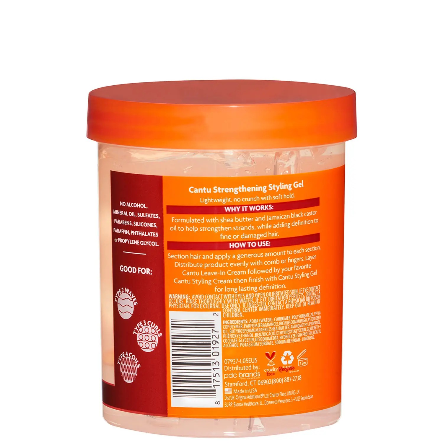 GEL STYLING BLACK CASTOR OIL 18.5 de Cantu – vista 2