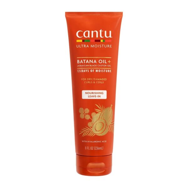 Cantu Ultra Moisture Nourishing Leave-In Conditioner with Batana Oil + Jamaican Black Castor Oil – 8 fl oz