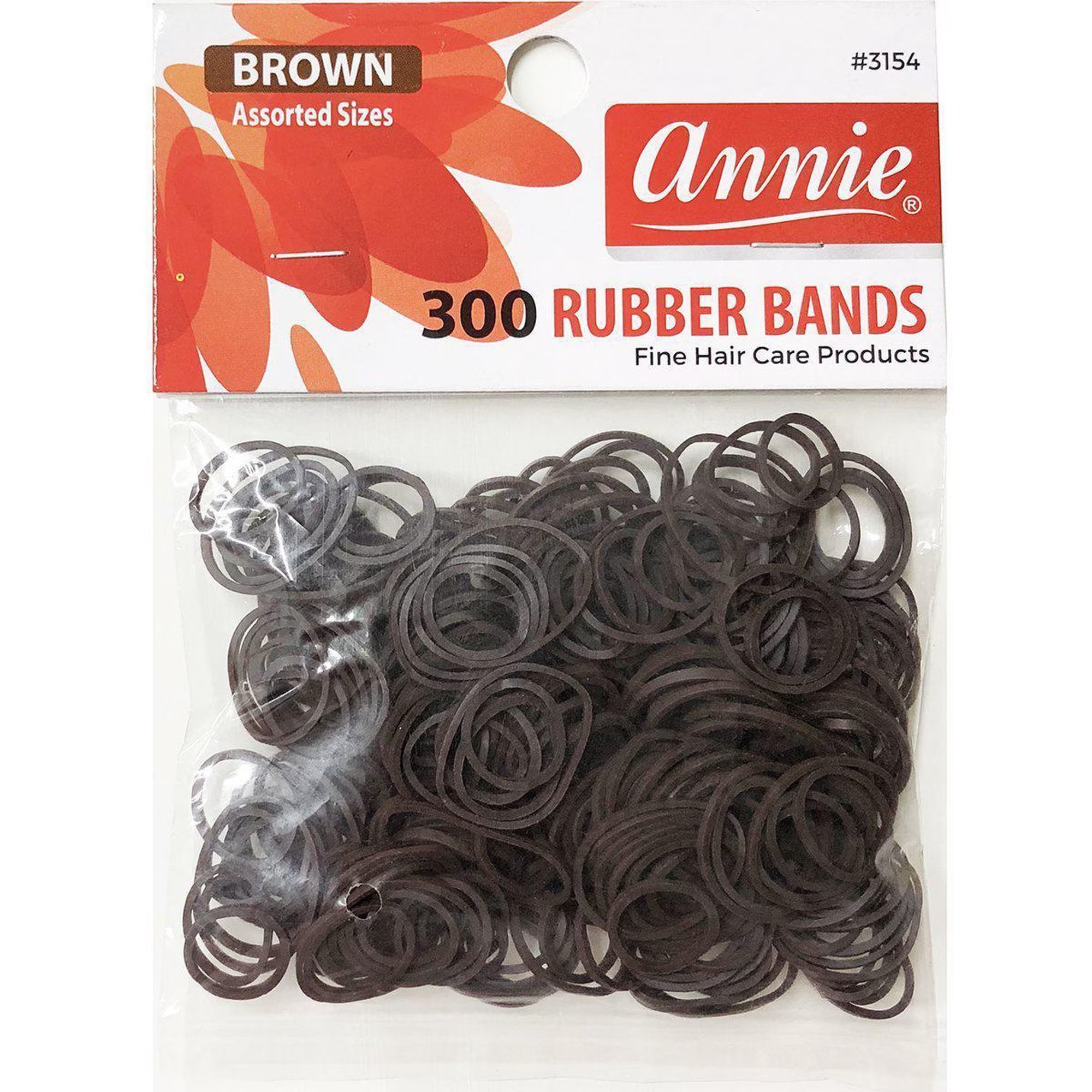 300Ct black hair rubber bands de ANNIE