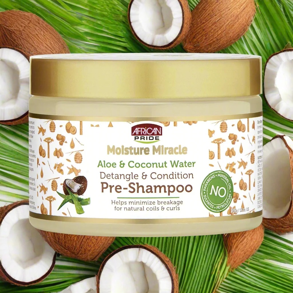 African Pride Moisture Miracle Aloe & Coconut Water Pre-Shampoo