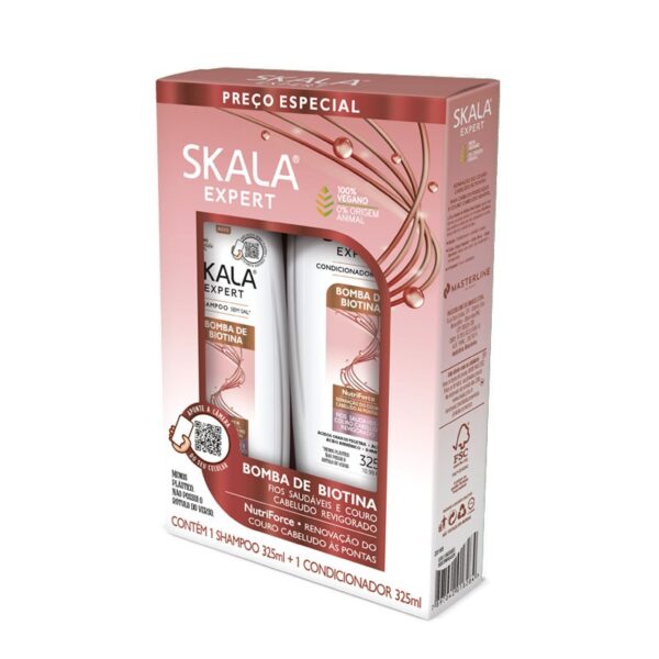 Kit Shampoo Acondicionador Bomba De Biotina Skala
