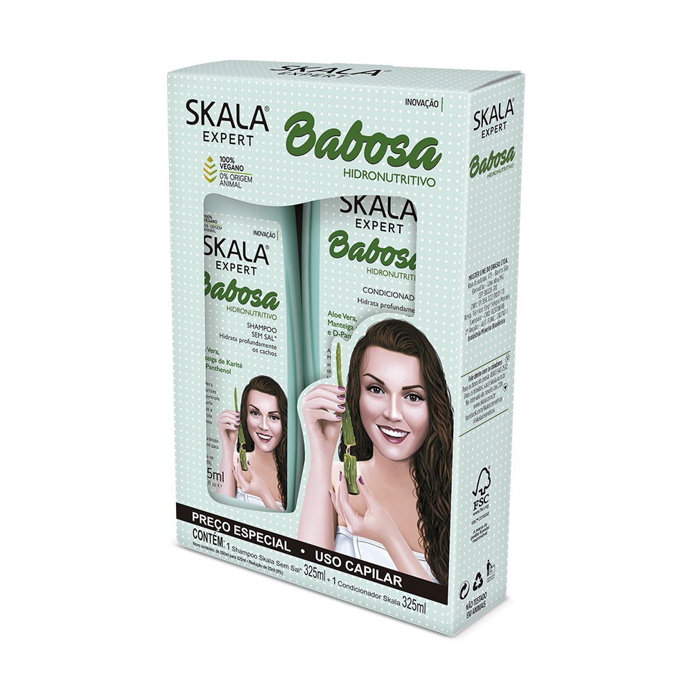 Kit de Shampoo y Acondicionador Babosa Aloe Vera de Skala