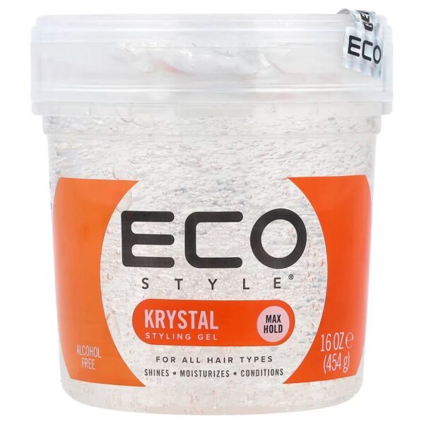 Eco Style, Gel para peinar, Fijación máxima, Para todo tipo de cabello, Krystal, 454 g (16 oz) de Eco Styler