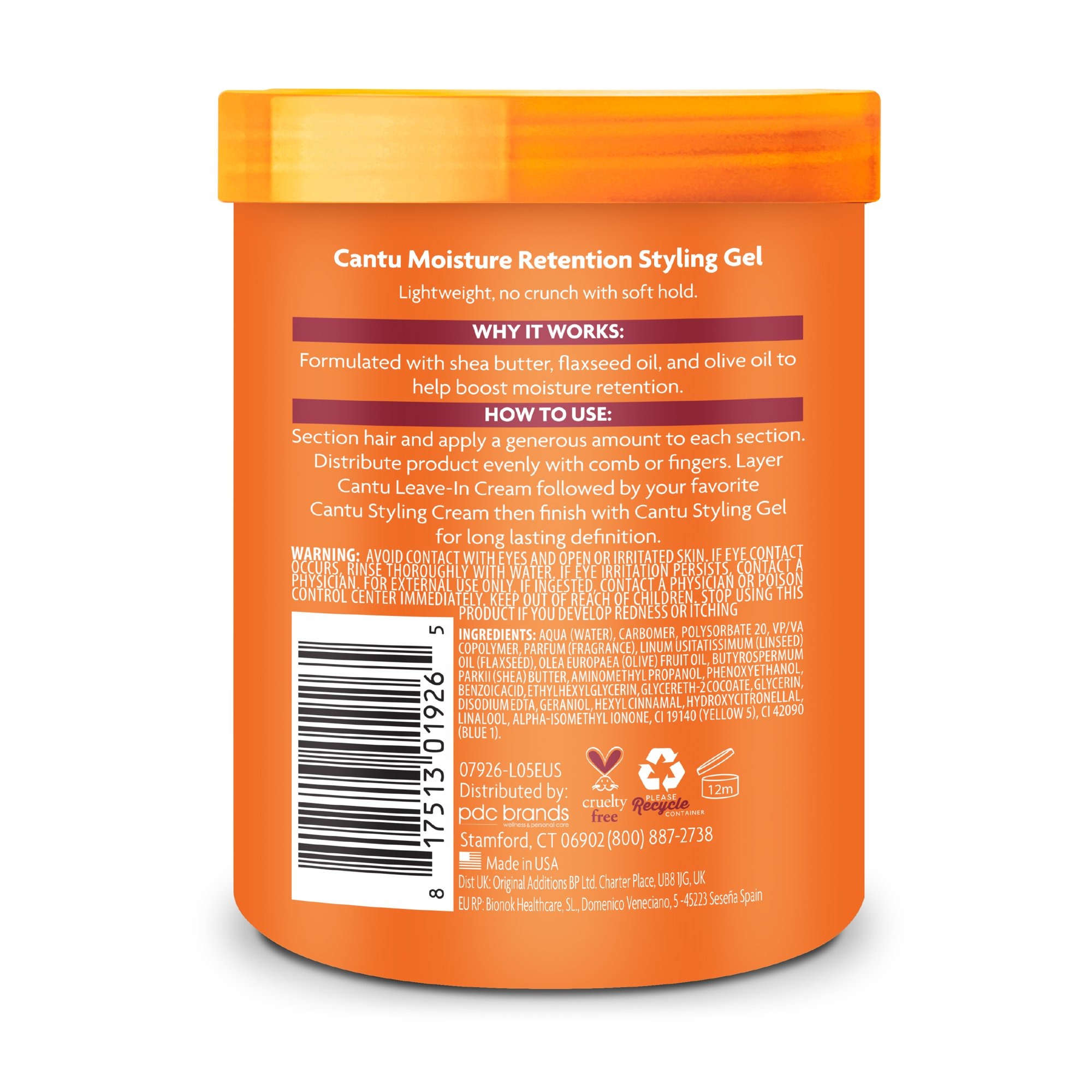 Cantu Shea Butter Flexible Hold Styling Gel with Flaxseed and Olive Oil 524g