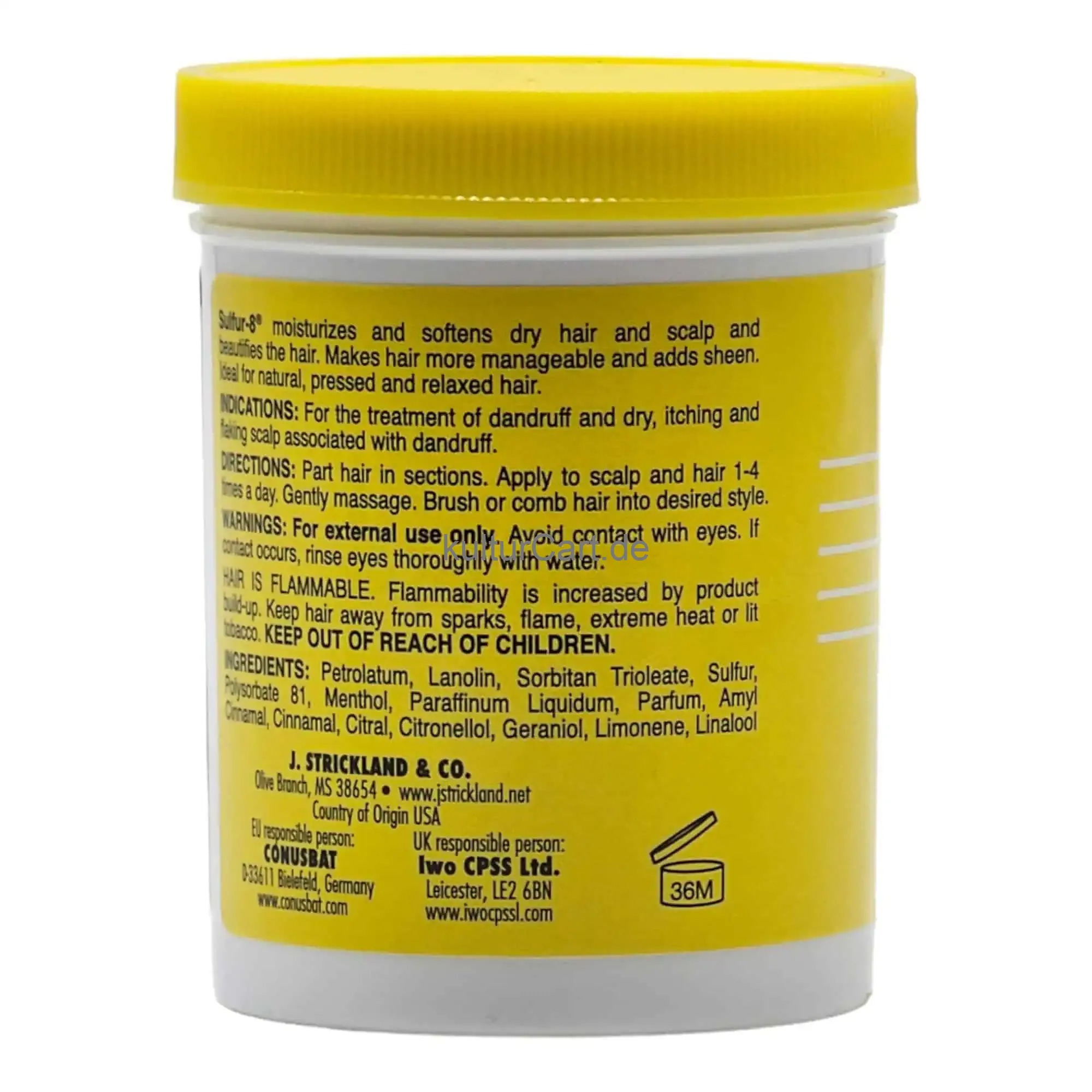 Sulfur 8 Original Conditioner Hair and Scalp Jar 7.25oz(EA) de Sulfur8 – vista 2