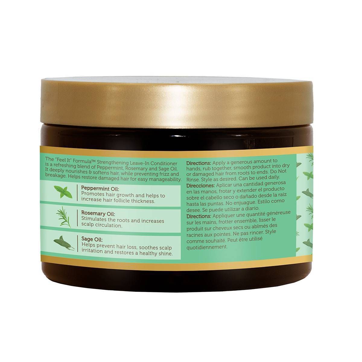 African Pride Feel It Formula Peppermint Rosemary Sage Strengthening Leave In Conditioner – 12oz – vista 2