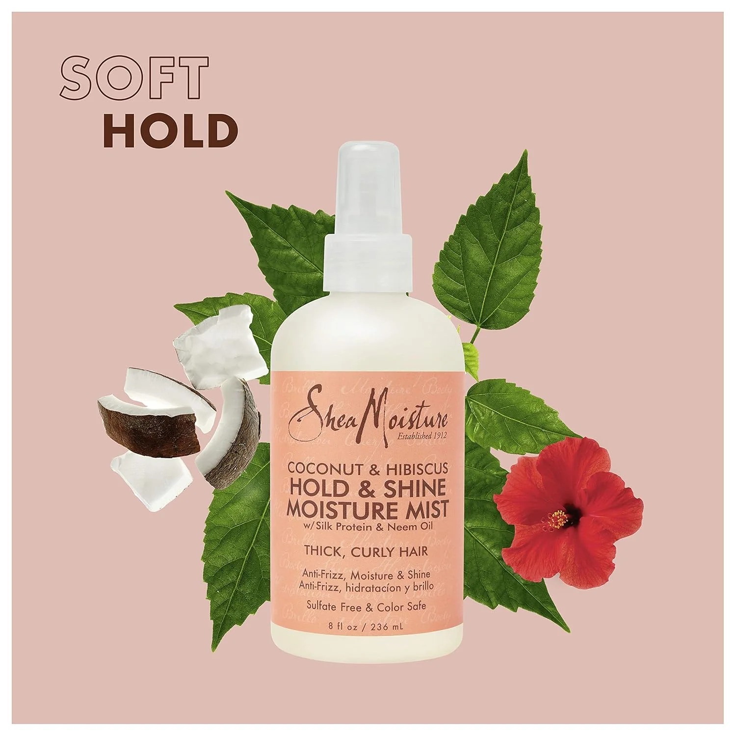 Shea Moisture Coconut & Hibiscus Hold & Shine Moisture Mist – vista 2