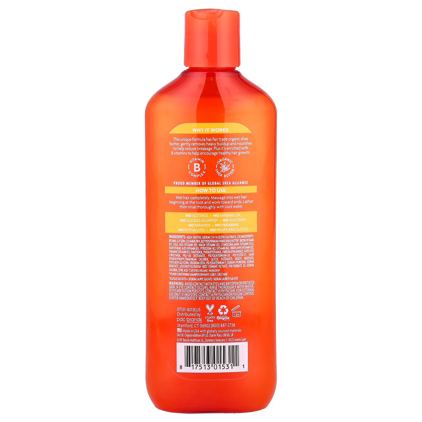 Cantu, Manteca de karité, Shampoo en crema de limpieza sin sulfatos – vista 2