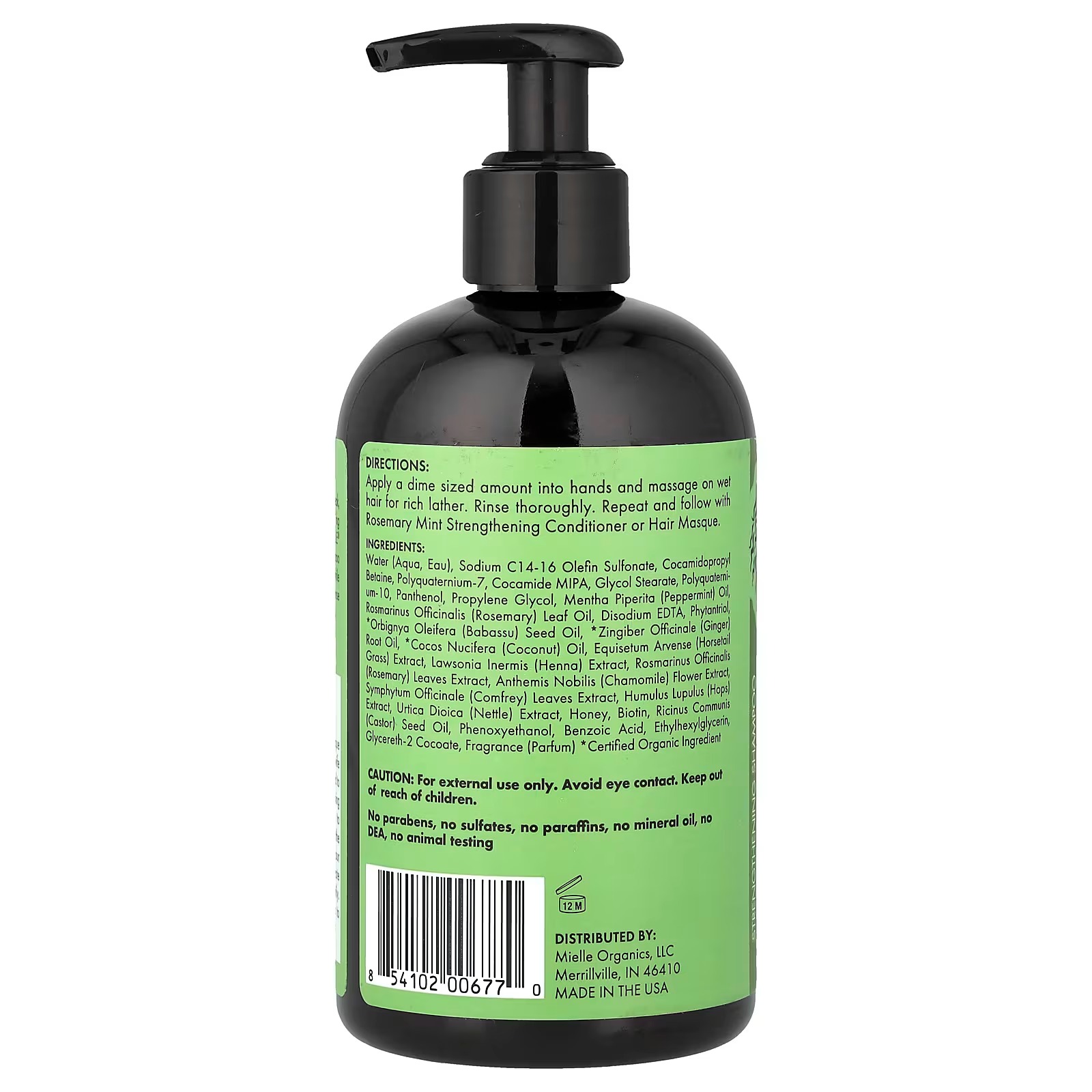 MIELLE ROSE MINT SHAM 12OZ de Mielle Naturals