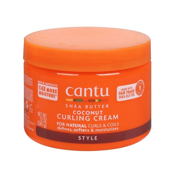 Cantu Natural Hair Coconut Curling Cream with Shea Butter – 12oz