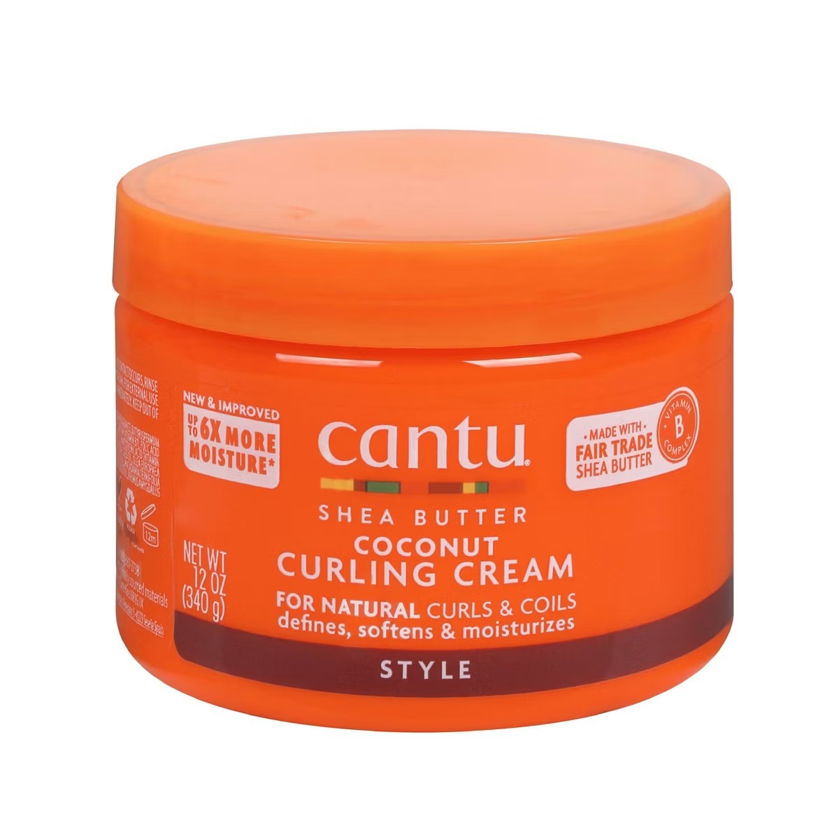Cantu Natural Hair Coconut Curling Cream with Shea Butter – 12oz