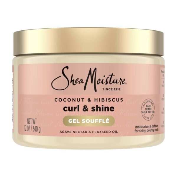 Shea Moisture Coconut and Hibiscus Curling Gel For Thick Curly Hair – 12oz
