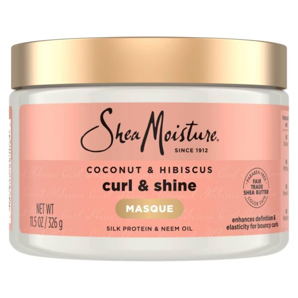 Shea Moisture Coconut & Hibiscus Curl & Shine Hair Mask For Naturally Curly Hair