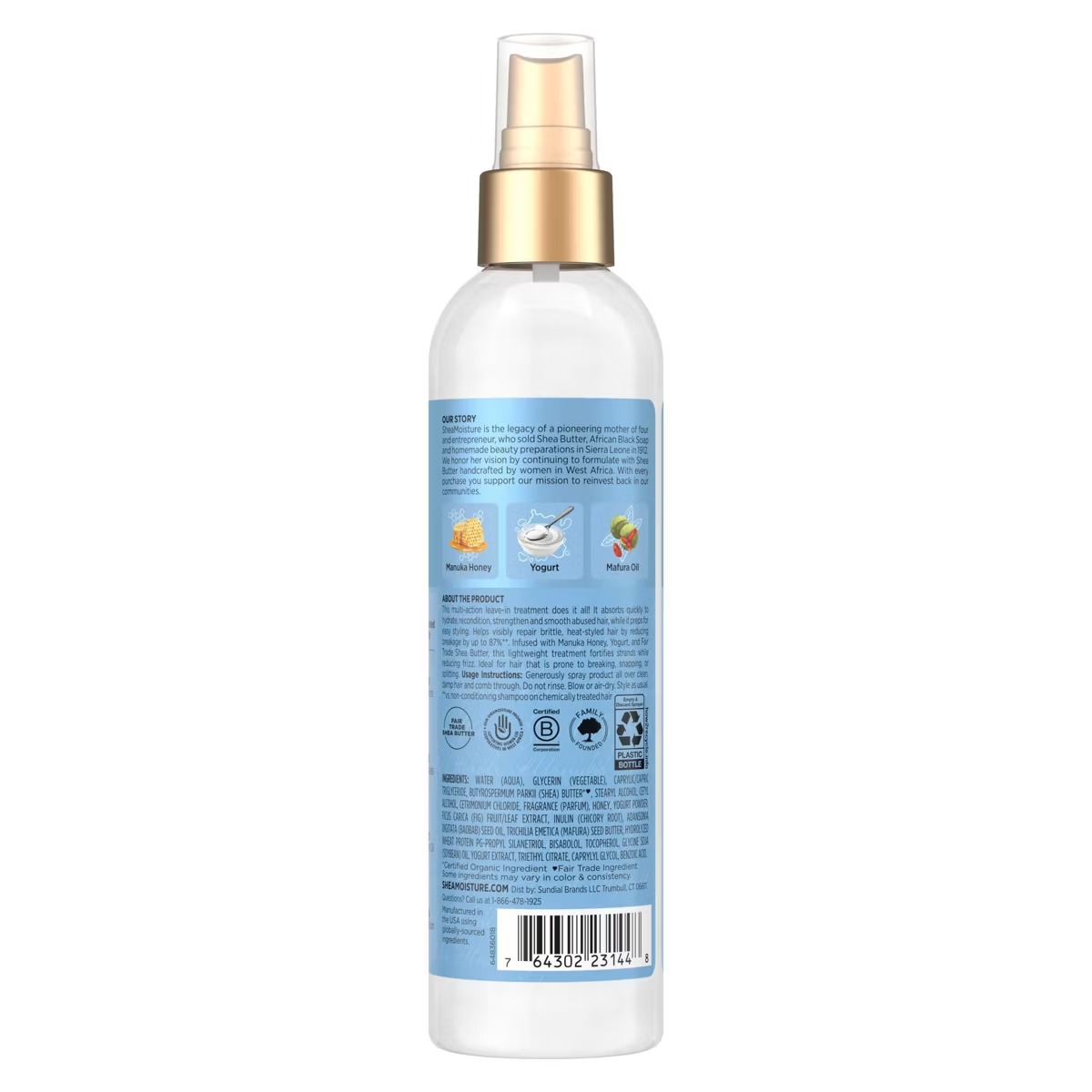 Shea Moisture Manuka Honey & Yogurt Hydrate + Repair Leave-In Conditioner Spray – 8 fl oz – vista 2
