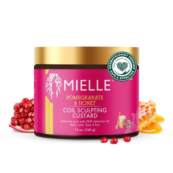 Pomegranate & Honey Coil Sculpting Custard de Mielle Naturals