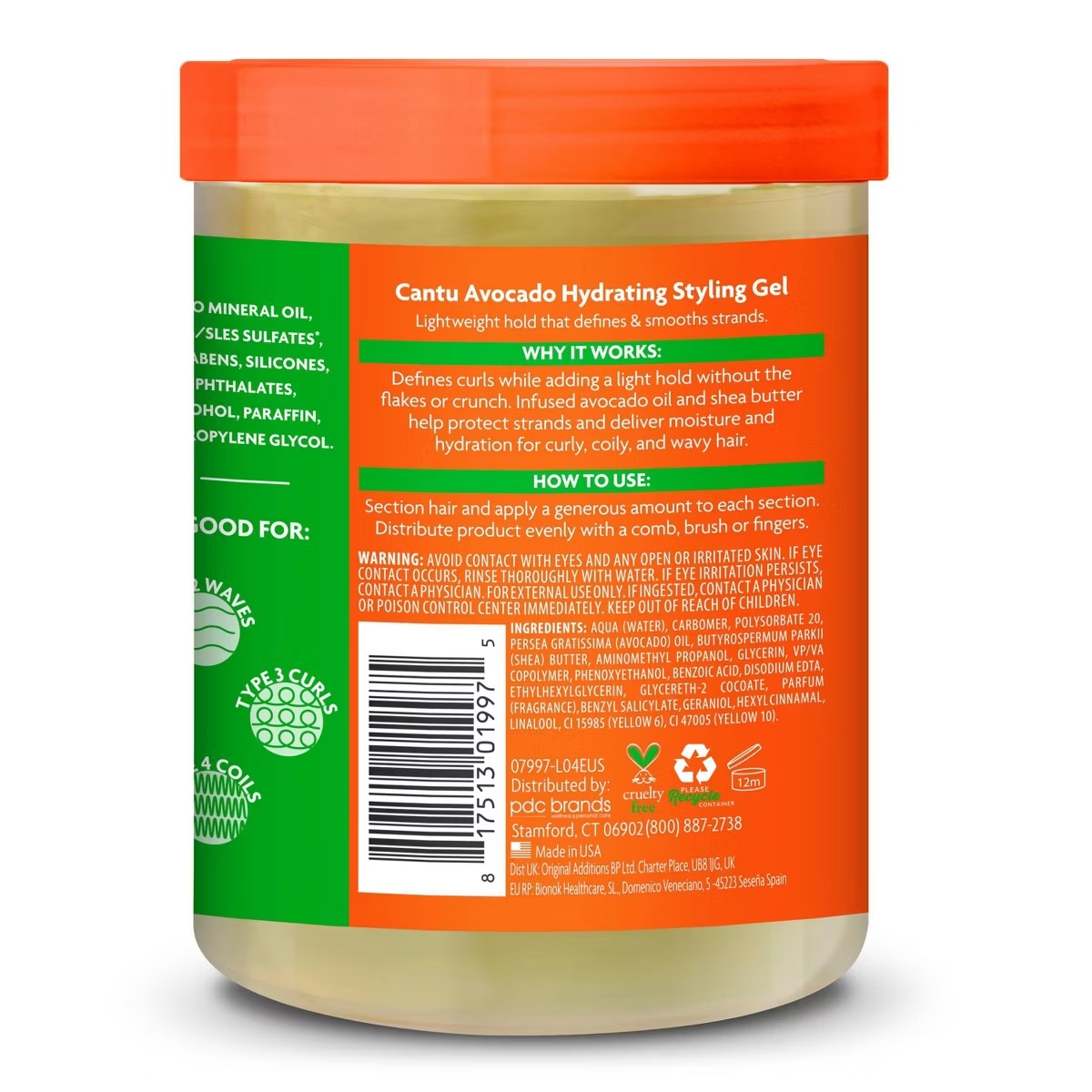 Cantu Avocado Styling Gel – 18.5oz – vista 2