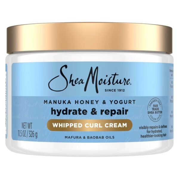 Shea Moisture Manuka Honey + Yogurt Hydrate + Repair Whipped Curl Cream – 11.5oz