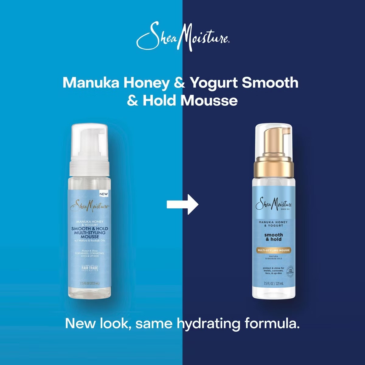 Shea Moisture Manuka Honey & Yogurt Smooth & Hold Multi-Styling Hair Mousse – 7.5 fl oz – vista 3