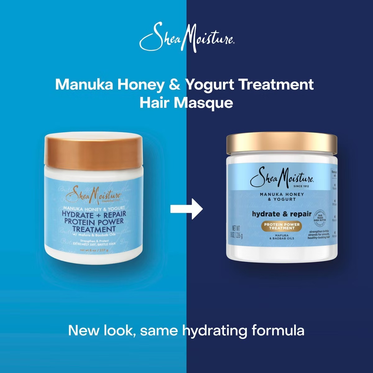Shea Moisture Manuka Honey & Yogurt Hydrate + Repair Hair Mask – 8oz – vista 3