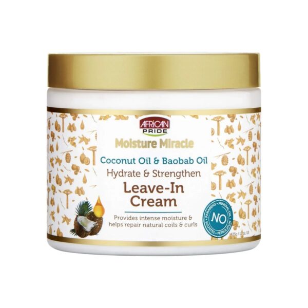 AFRICAN PRIDE MOISTURE MIRACLE LEAVE IN CREMA 15.OZ