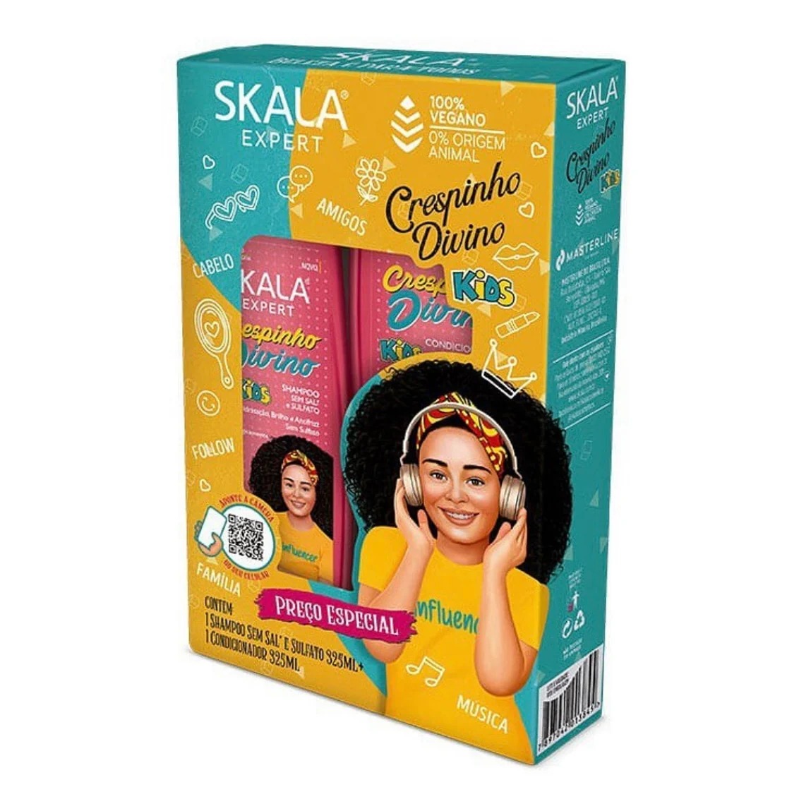 Duo Skala Shampoo + Acondicionador Crespinho Divino Kids