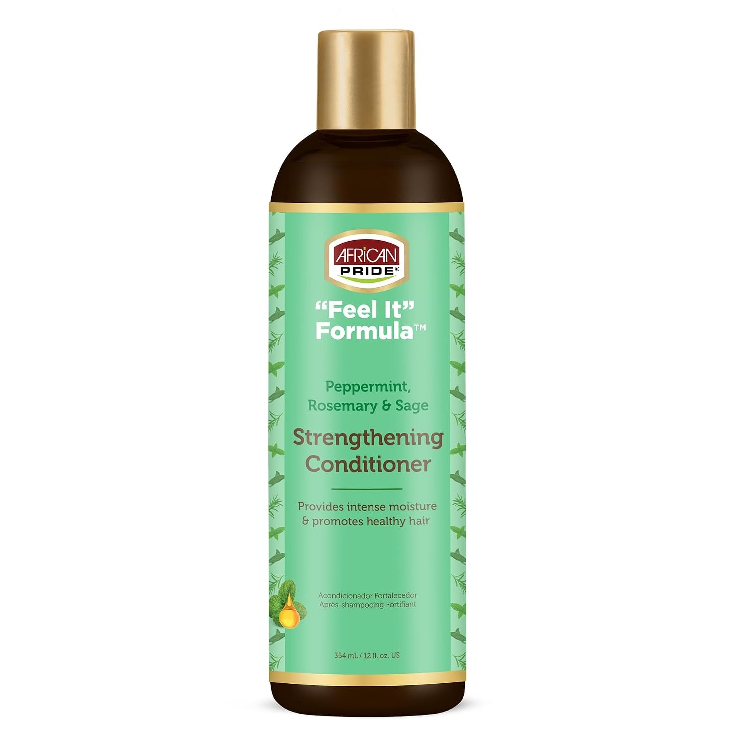 African Pride Feel It Formula Peppermint Rosemary Sage Strengthening Conditioner – 12 fl oz