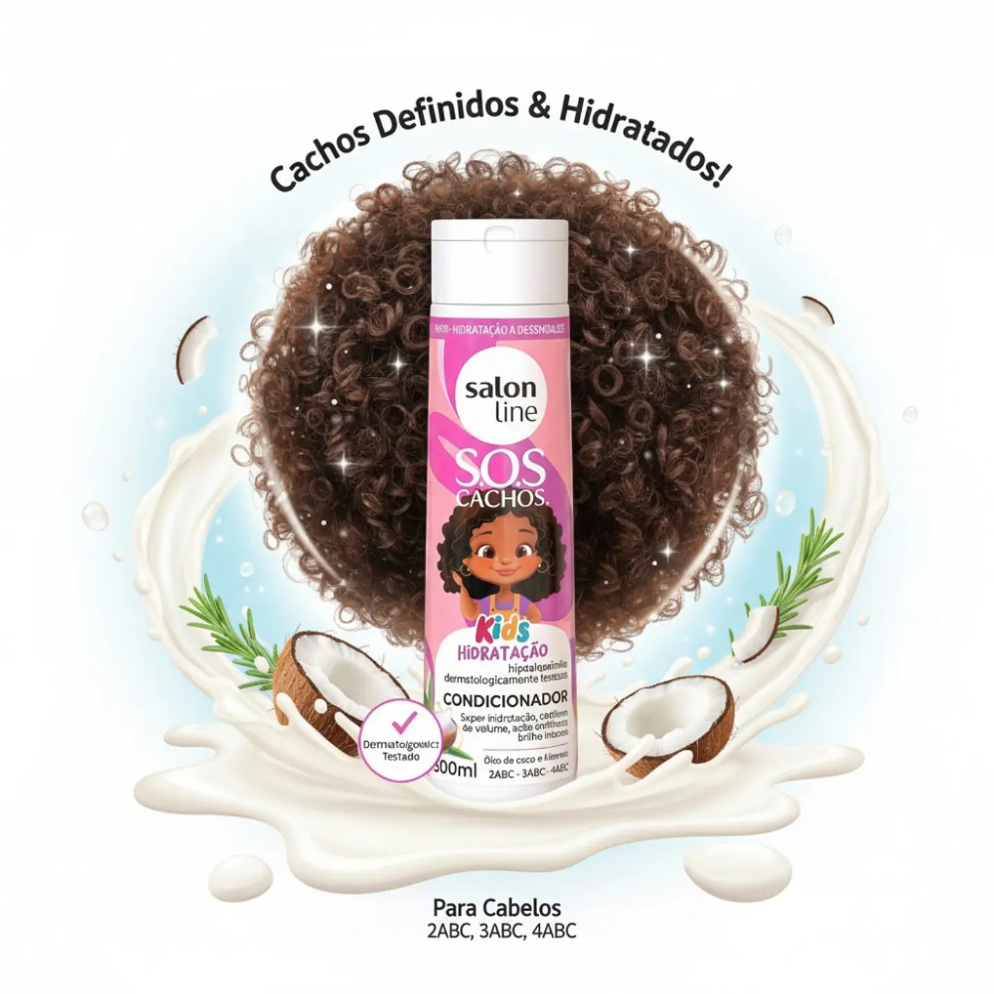 Acondicionador sos cachos kids hidratación profunda 300ml de Line – vista 4