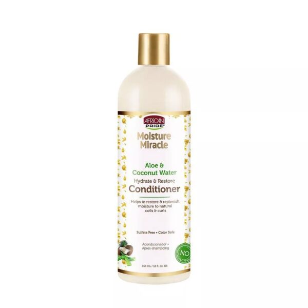 African Pride _ Moisture Miracle Aloe & Coconut Water Hydrate & Restore Hair Conditioner 354ml