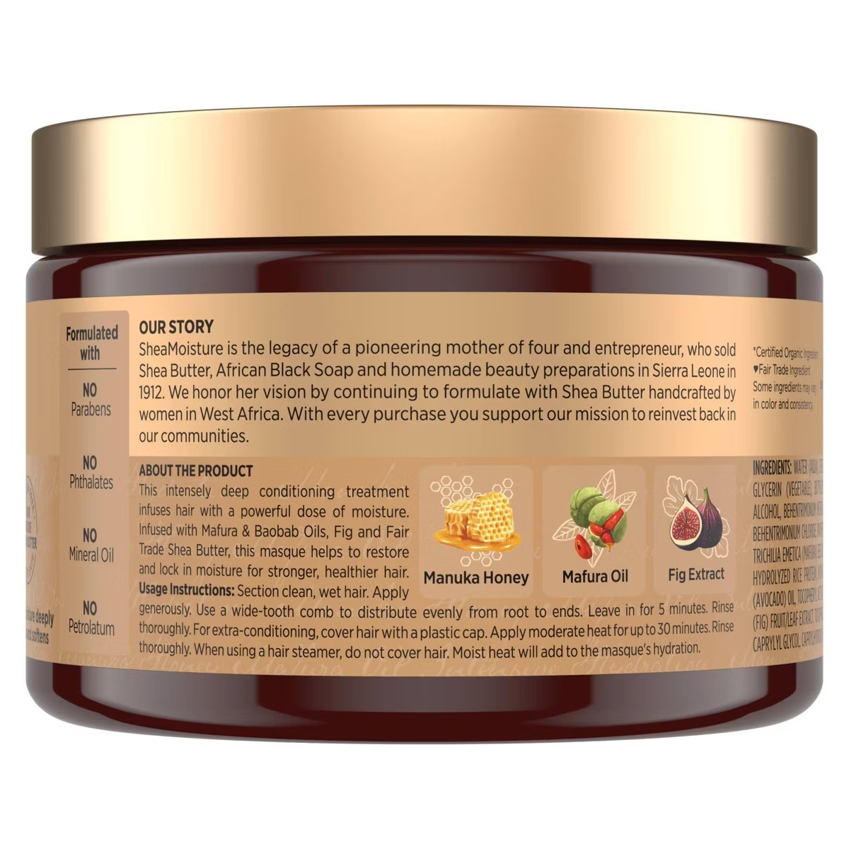 Shea Moisture Manuka Honey & Mafura Hair Oil Intensive Hydration Hair Mask – 11.5oz – vista 2