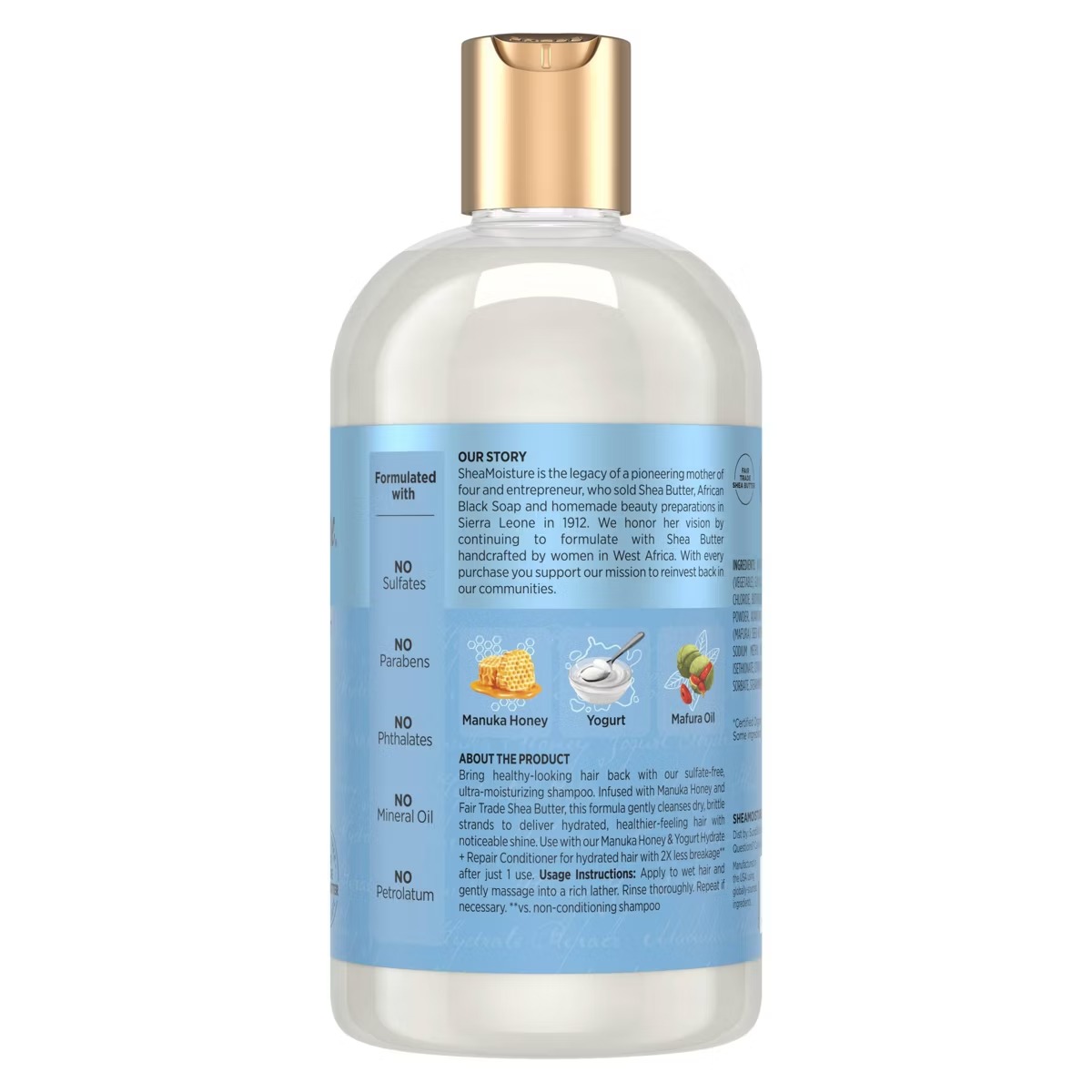 Shea Moisture Manuka Honey & Yogurt Hydrate & Repair Shampoo – 13 fl oz – vista 2