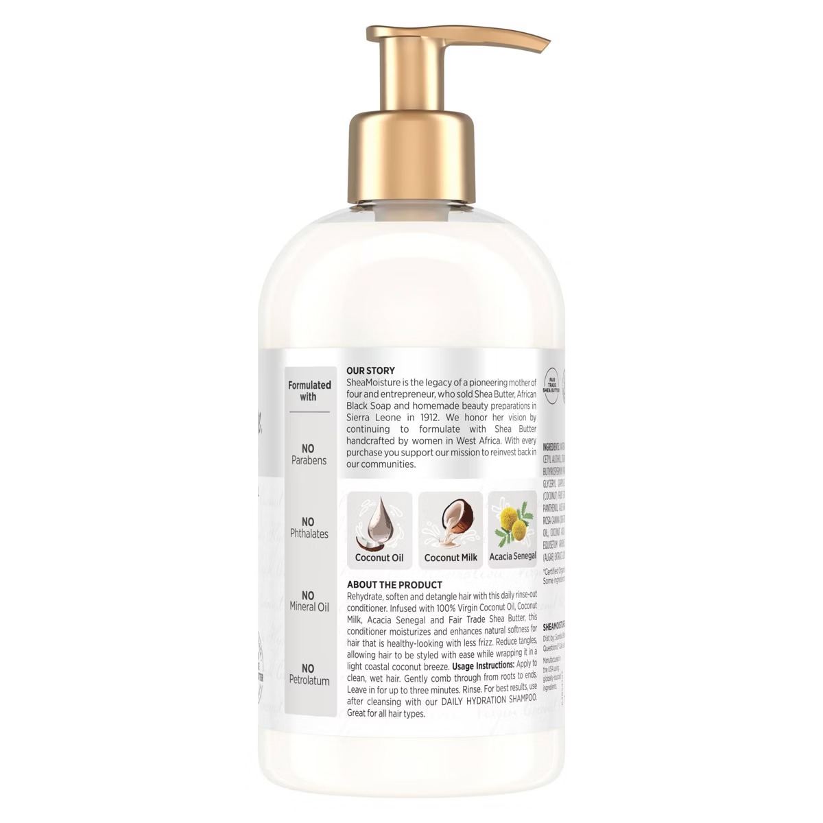Shea Moisture Virgin Coconut Oil Daily Hydration Conditioner – 13 fl oz – vista 2