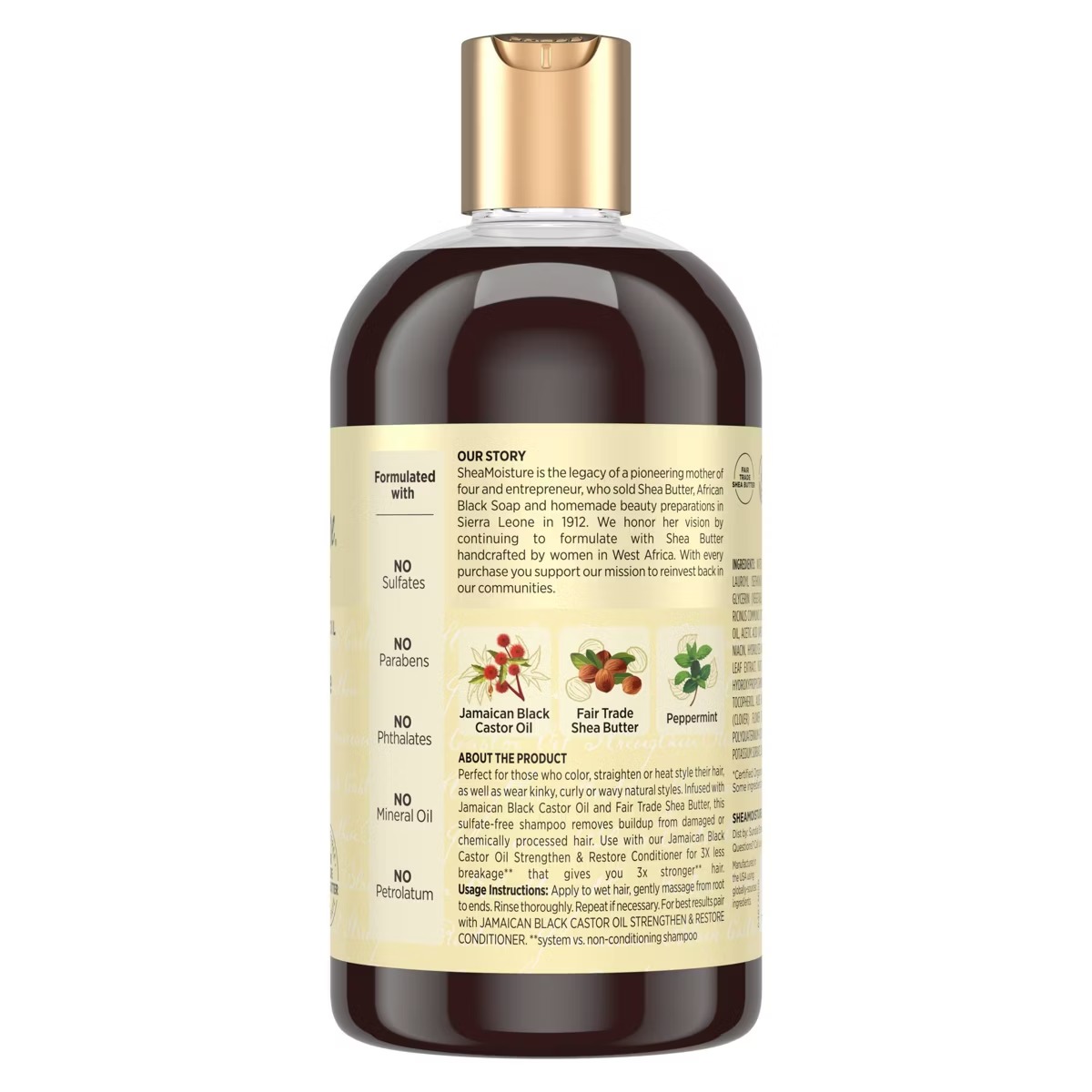Shea Moisture Jamaican Black Castor Oil Strengthen & Restore Shampoo – 13 fl oz