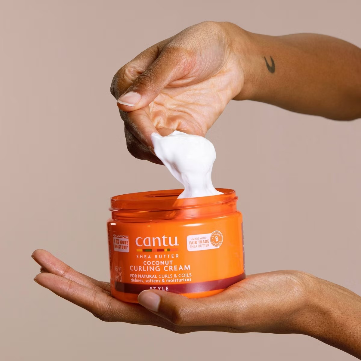Cantu Natural Hair Coconut Curling Cream with Shea Butter – 12oz – vista 4