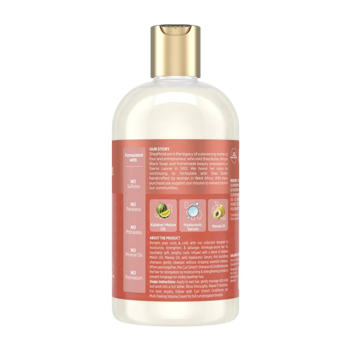 Shea Moisture Curl Stretch Shampoo Kalahari Melon Oil & Marula Oil Infused with Hyaluronic Serum – vista 2