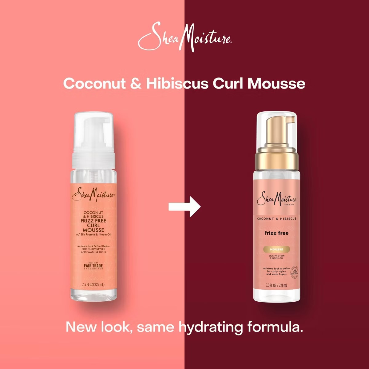 Shea Moisture Coconut and Hibiscus Frizz-Free Curl Mousse – 7.5 fl – vista 3