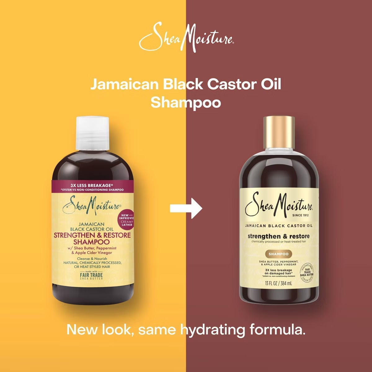 Shea Moisture Jamaican Black Castor Oil Strengthen & Restore Shampoo – 13 fl oz – vista 2