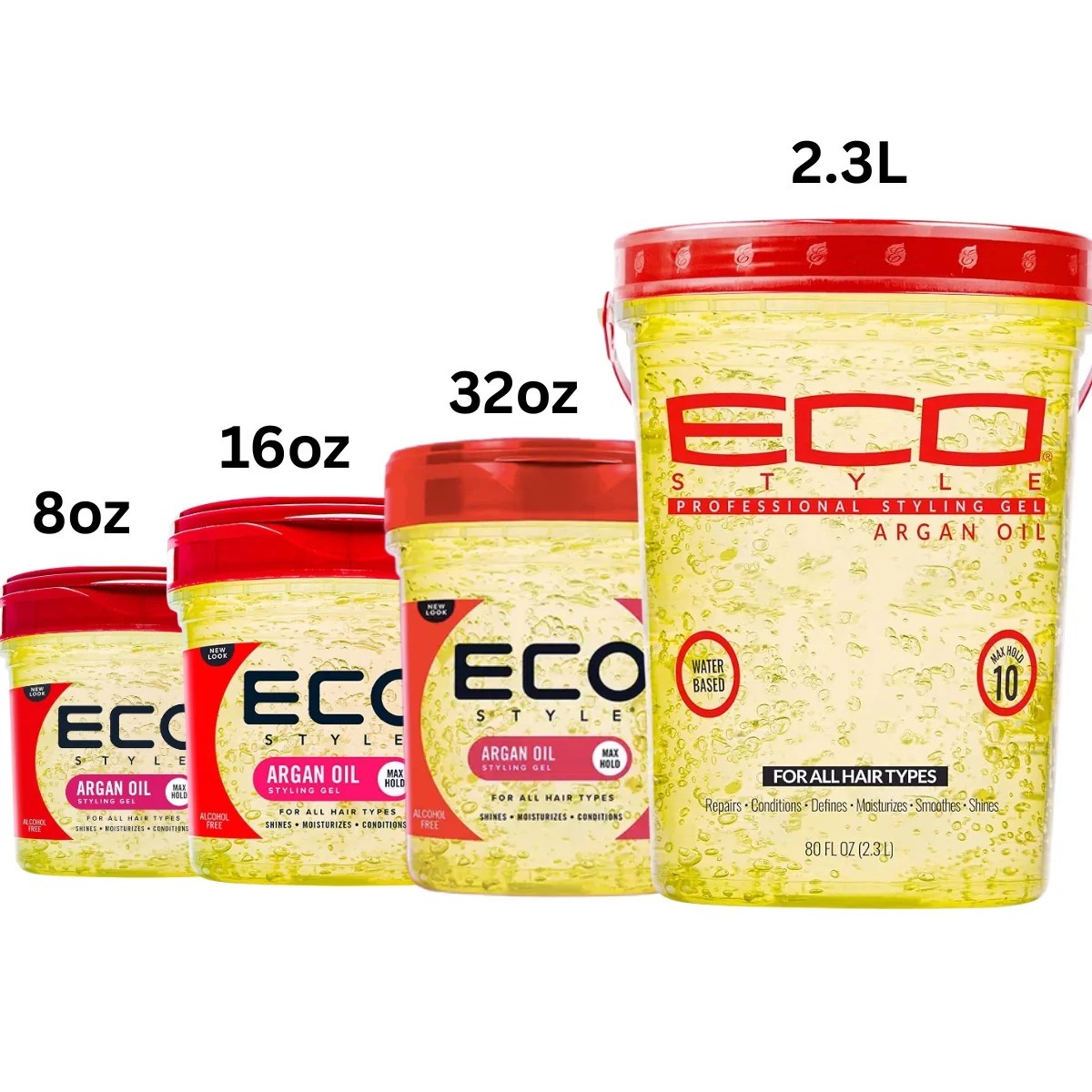 ECO STYLE Professional Argan Oil Styling Gel – 16 fl oz de Eco Styler – vista 3