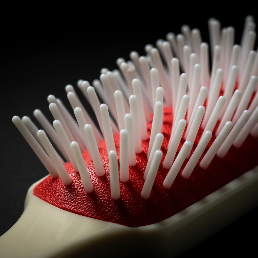 Annie Rubber Cushion Brush Large, 1 Count, Red & White – vista 2