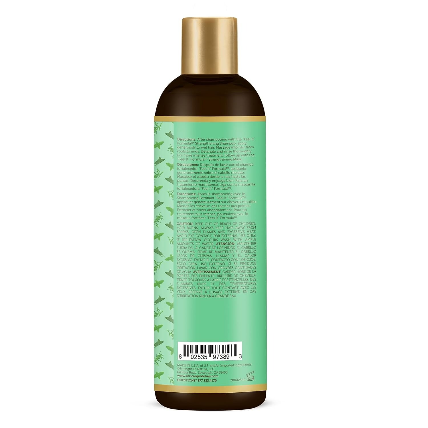 African Pride Feel It Formula Peppermint Rosemary Sage Strengthening Conditioner – 12 fl oz – vista 2