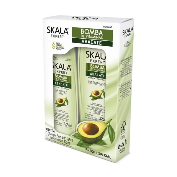 Kit Shampoo Y Acondicionador Bomba De Vitaminas Abacate Skala