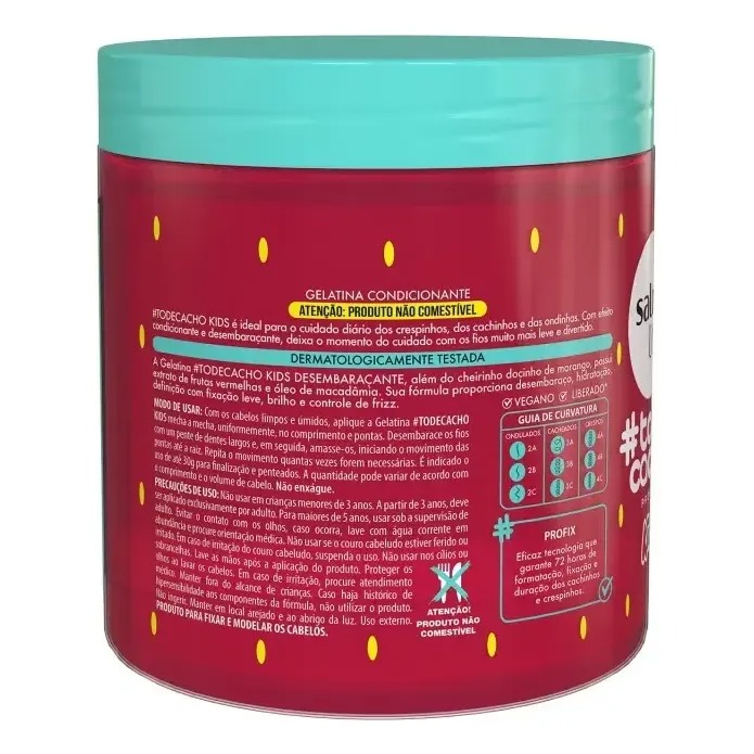 Gelatina Morango Desenredante to de Cacho 550grs de Line