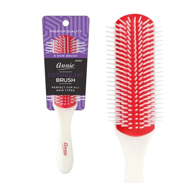 Annie Rubber Cushion Brush Large, 1 Count, Red & White – vista 3