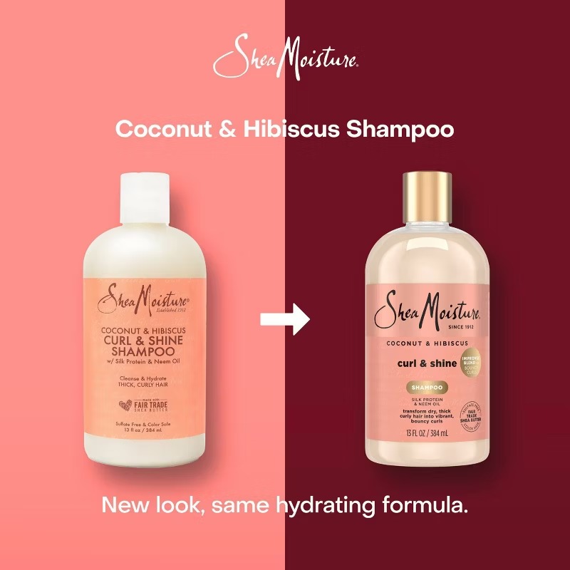 Shea Moisture Coconut and Hibiscus Curl and Shine Shampoo – 13 fl oz – vista 3