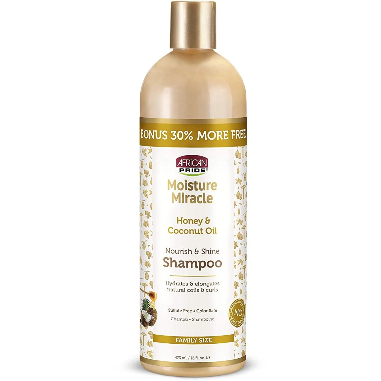 AFRICAN PRIDE Moisture Miracle Honey & Coconut Oil Shampoo 16oz