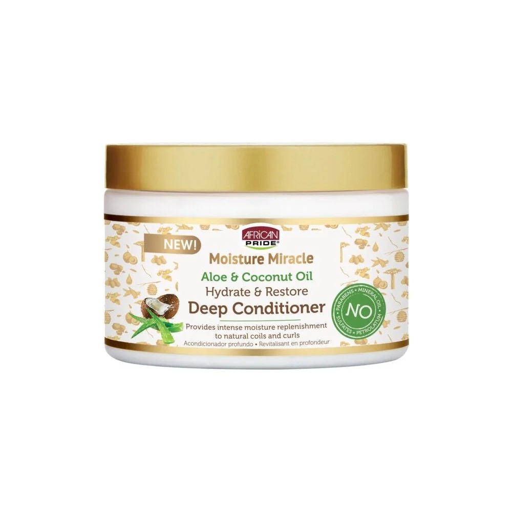 African Pride Moisture Miracle Aloe & Coconut oil deep conditioner – vista 2