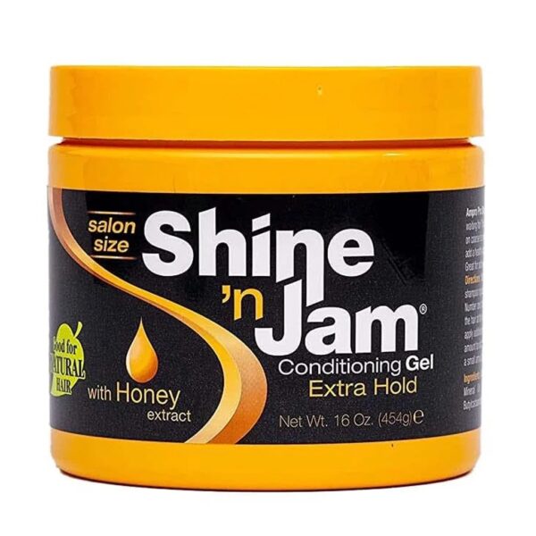 Shine _n Jam Conditioning Gel Extra Hold for Braids, Twists, and Frizz Control, 16 Ounce de Ampro – vista 2